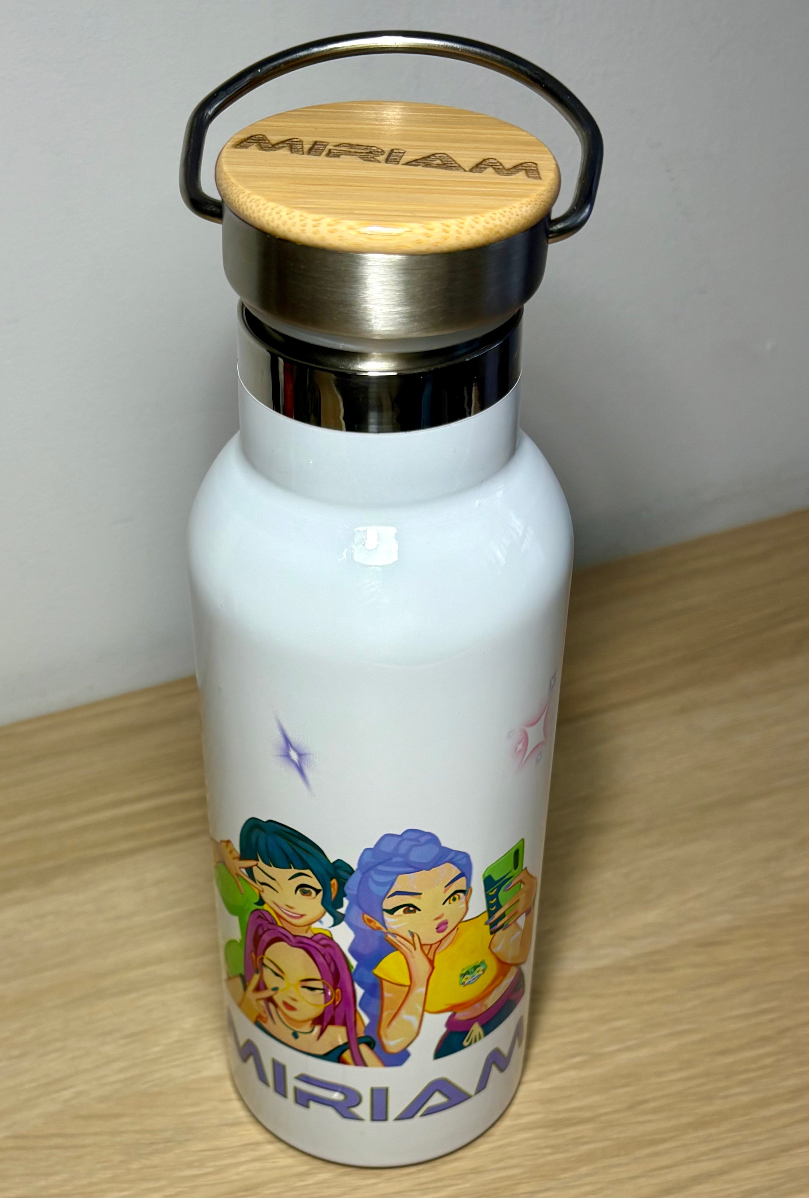 Botella con tapón madera