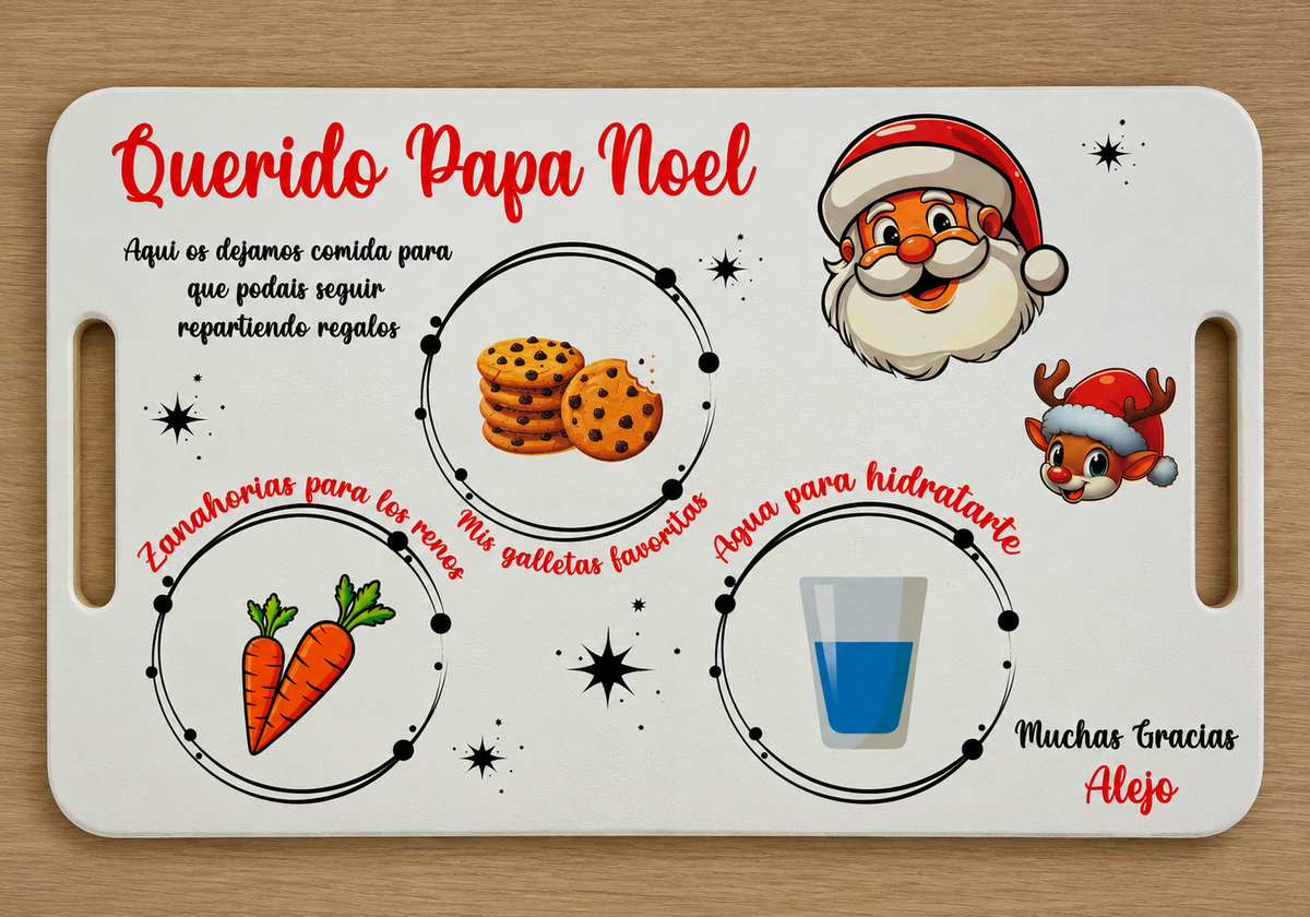 Bandeja Papá Noel personalizada