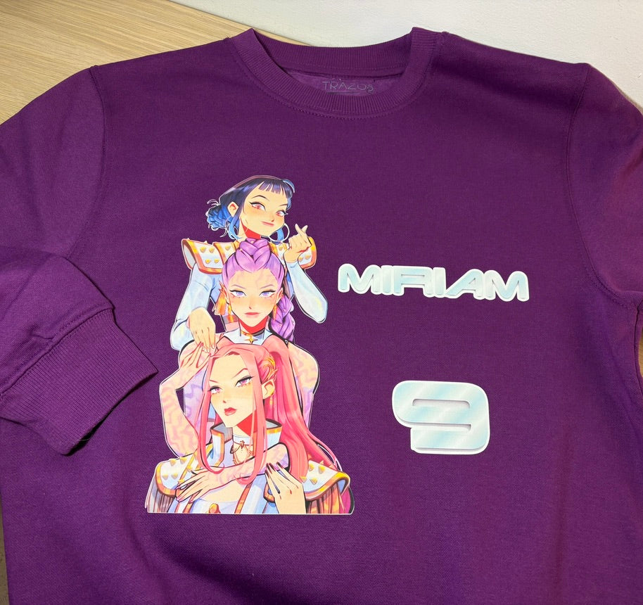 Sudadera sin capucha algodon 100% personalizada