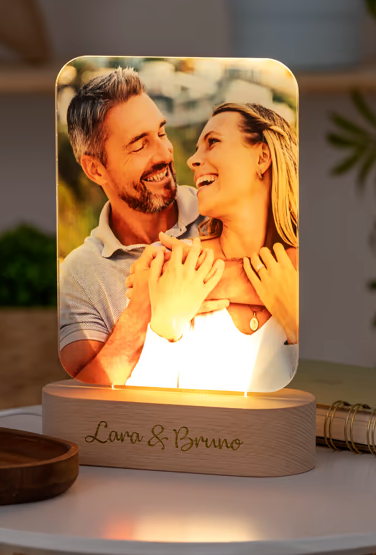 Lámpara metacrilato personalizable con luz led