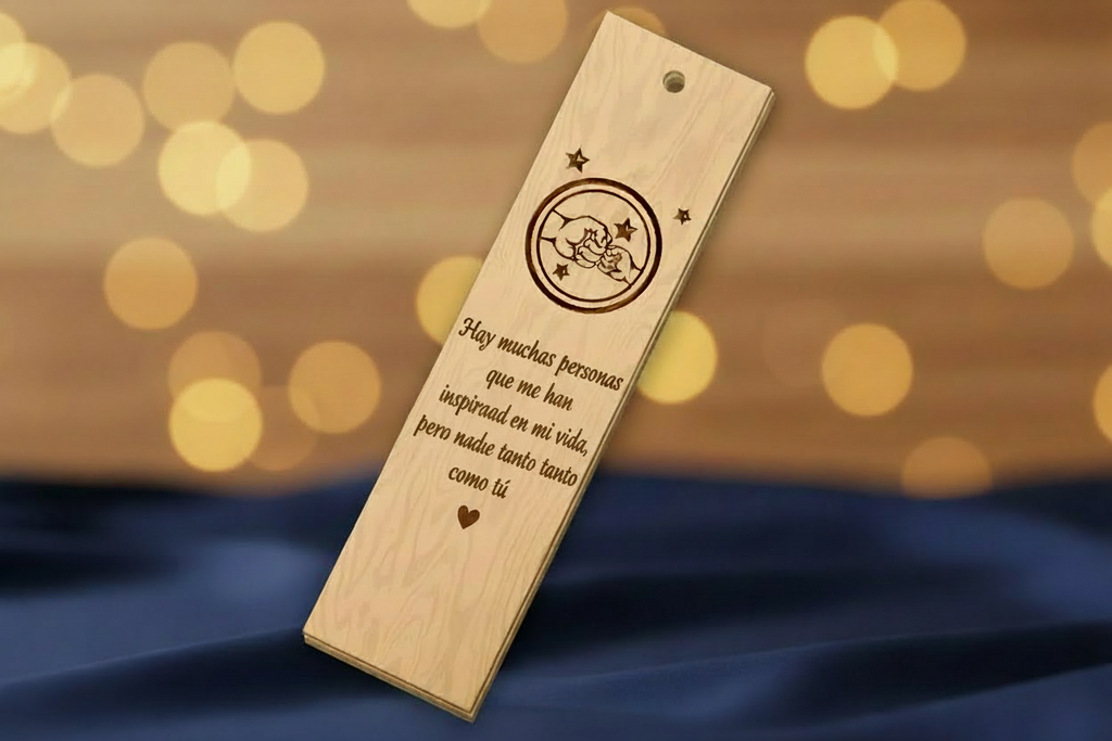 Marcapaginas de madera personalizado