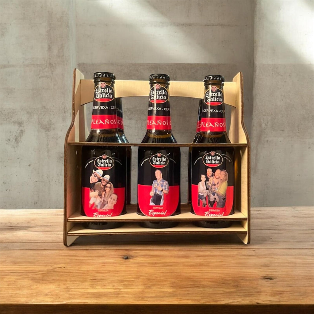 Porta cervezas personalizado