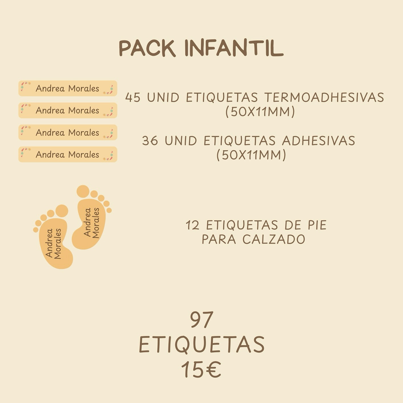 Pack etiquetas - Infantil