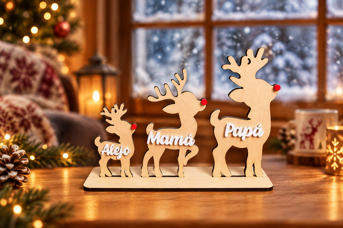 Familia renos personalizado